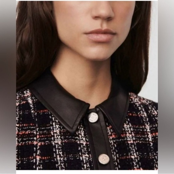 MAJE Plaid Button-Down Dress - Picture 3 of 13